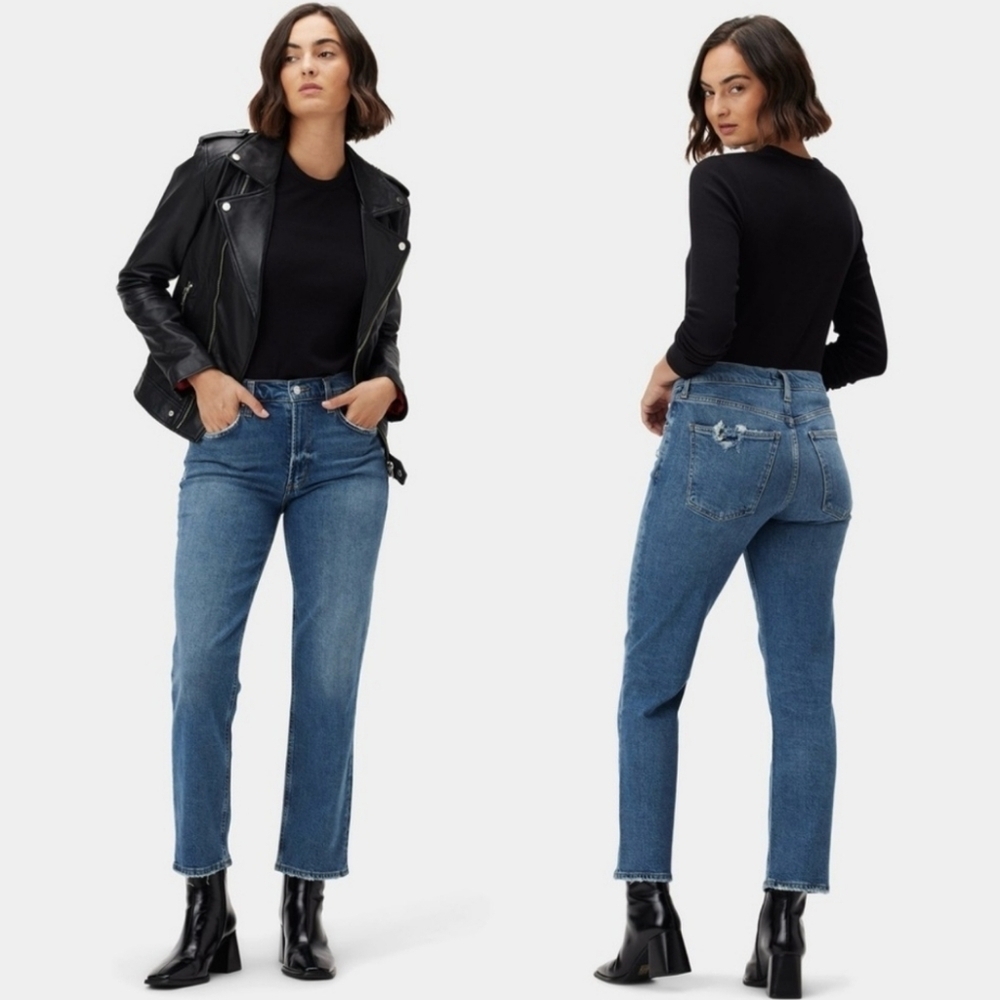 Agolde Kye Mid-rose Crop in Notion Jean